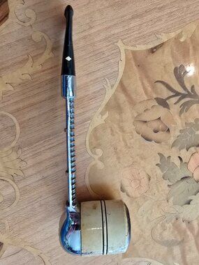 Dr. Grabow Viking - Vintage Chrome & Ceramic Pipe, Made in USA, Collectible